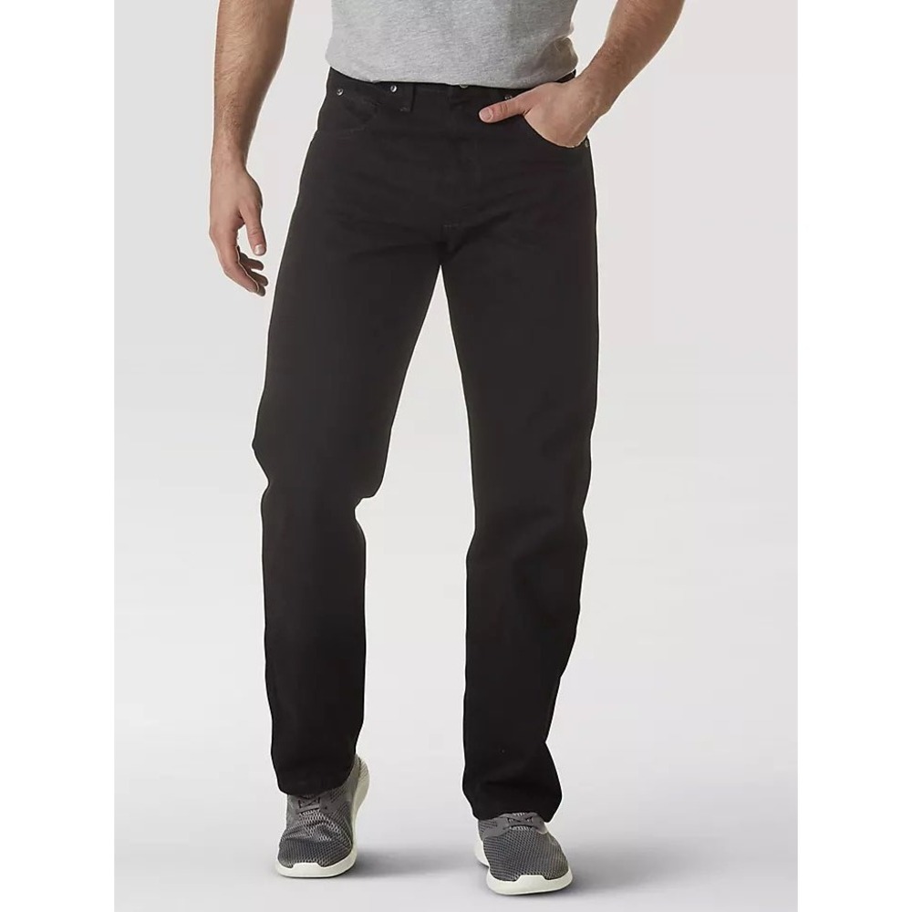 Wrangler Authentics Mens Regular Fit Black Denim Jeans 10ZM200BK 38x34 NWT